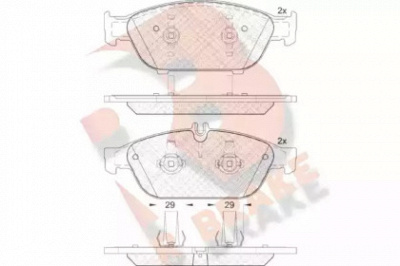 R BRAKE rb2103 -  Комплект тормозных колодок, дисковый тормоз